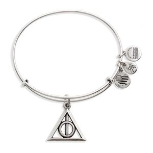 Alex + Ani Silver Deathly Hallows Charm Bangle